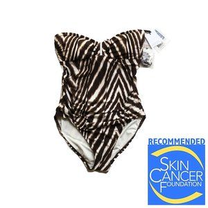 New Calvin Klein 50 SPF Tiger One-Piece Swimsuit 8